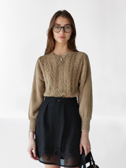 Amélie | Elegant og Afslappet Kabelsweater